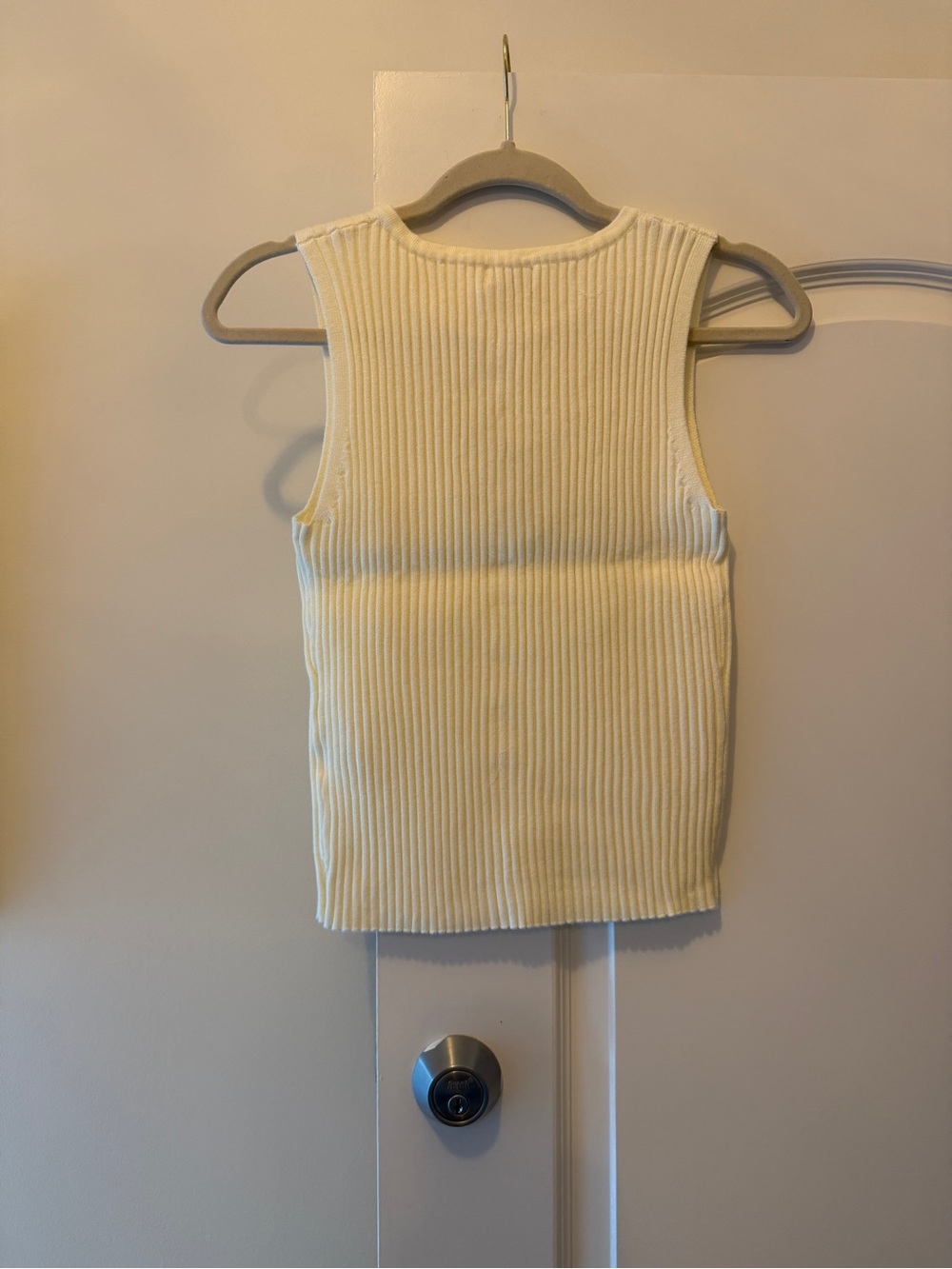 Vici Cream Ribbed Button-Front Tank - Picture 5 of 8